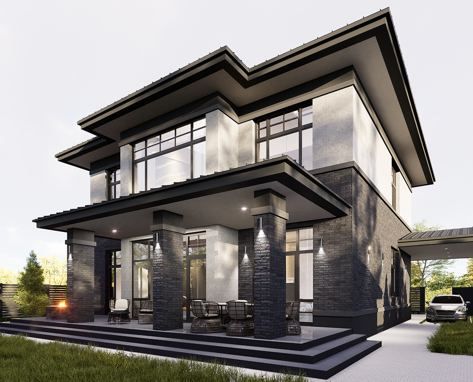 Проект двухэтажного жилого дома №1 в г. Гомеле